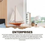 Y025F Enterprise Medium L60 (Fully Assembled) Y025 Enterprises Sm Sailboat Model America Cup L14.jpg